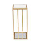 Baxton Studio Parkin C-Shaped End Table with Marble Tabletop - image 3