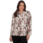 Womens Emaline Country Code Mock Neck Leopard Blouse - image 1
