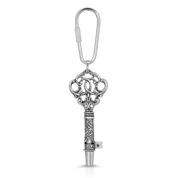 1928 Pewter Key Whistle Key Fob - image 