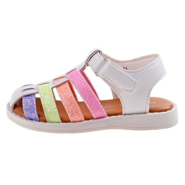Little Girls Laura Ashley&#174; Colorful Hook and Loop Sandals