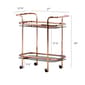 South Shore Maliza Rose Gold and Glass Bar Cart - image 5