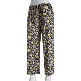 Womens MUK LUKS&#40;R&#41; Sunflowers Wide Leg Cloud Knit Crop Pajama Pants