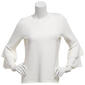 Petite Kasper Long Tiered Sleeve Texture Stitch Sweater - image 1