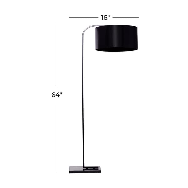 9th & Pike&#174; Black Metal Traditional Monochrome Floor Lamp