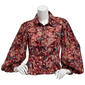 Juniors A. Byer Floral Ruffle Button Front Blouse - image 2