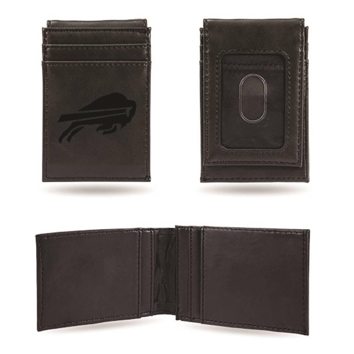 Mens NFL Buffalo Bills Faux Leather Front Pocket Wallet