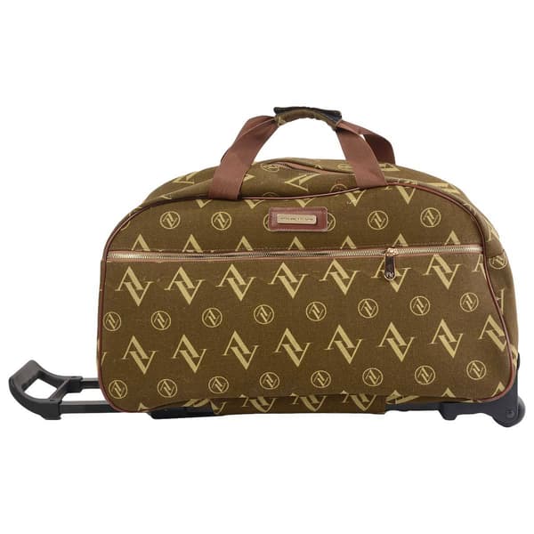 Adrienne Vittadini 22 Linen Rolling Duffel