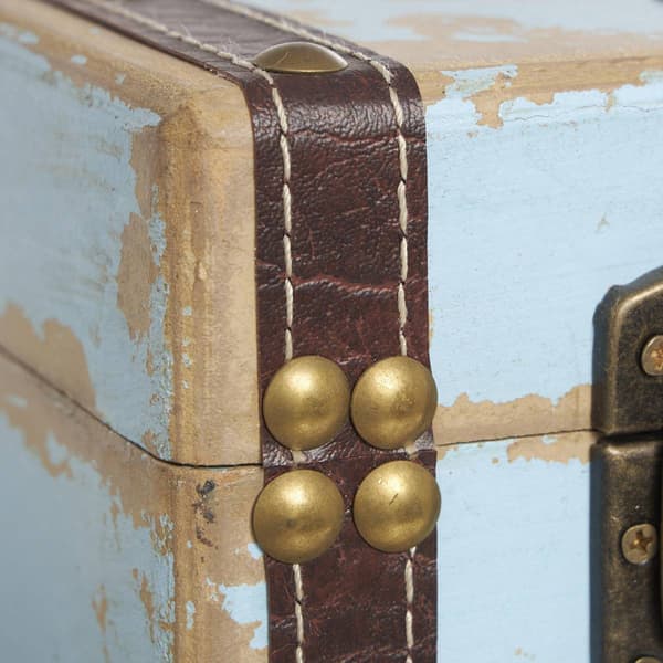 9th & Pike® Farmhouse Wooden Trunks - Set of 3