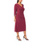 Plus Size MSK 3/4 Embellished Sleeve Surplus Neck Midi Dress - image 3