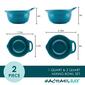 Rachael Ray 2pc. Ceramic Mixing Bowl Set - Teal Blue - image 2