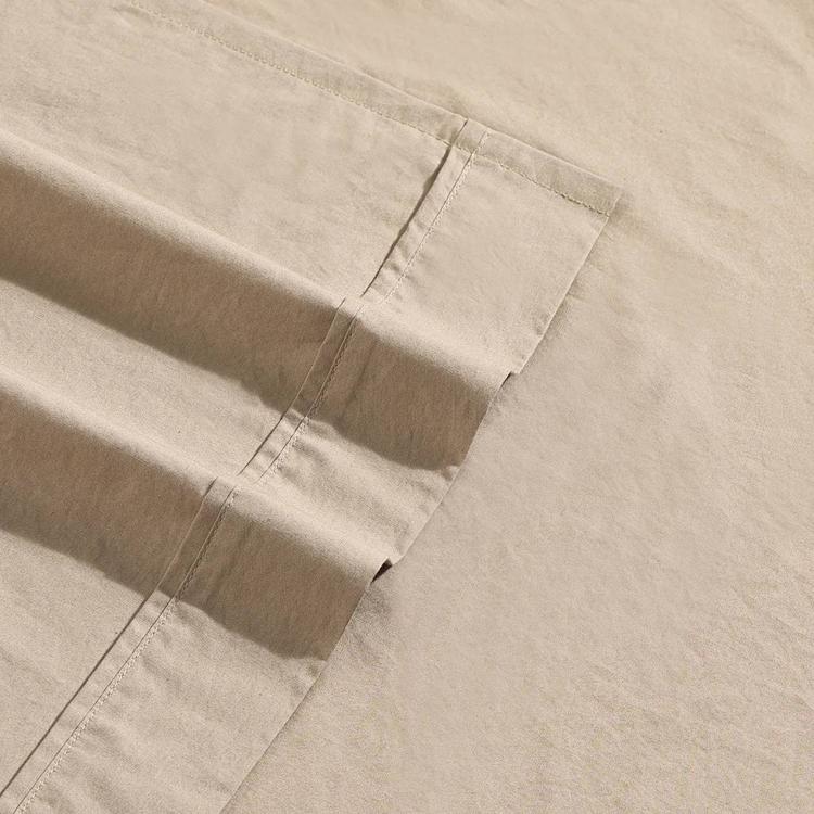 Calvin Klein Washed Percale Cotton 4pc. 200 TC Sheet Set