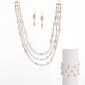 Ashley Cooper(tm) Gold Plated Beaded Necklace/Bracelet/Earring Set - image 1