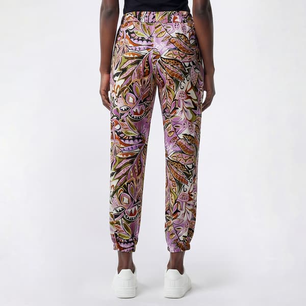 Petite Robert Louis Pull On Tie Waist Tropical Silky Knit Jogger
