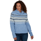 Petites Skye’s the Limit Icy Blue Sparkle Long Sleeve Cowl Neck - image 1