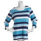 Womens Hasting & Smith 3/4 Sleeve Button Shoulder Tee - image 4