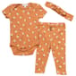 Baby Girl (NB-9M) Emily & Oliver(R) 3pc. Daisy Rib Bodysuit Set - image 1
