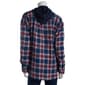 Plus Size da-sh Soft Plaid Slub Button Down Top - Navy/Burgundy - image 2