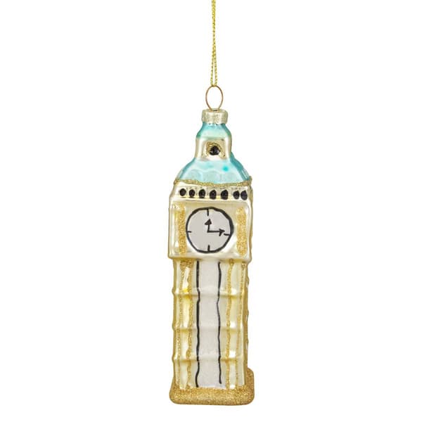 Northlight Seasonal Glass Big Ben Christmas Ornament