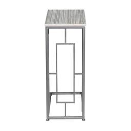 9th & Pike® Grey Metal and Wood Contemporary Accent Table
