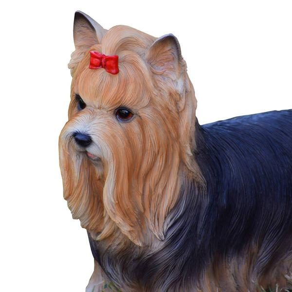 Hi-Line Gift Yorkshire Terrier Statue Garden Statue