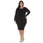 Plus Size White Mark Long Sleeve Rib Midi Sweater Dress - image 6
