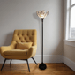 HomeRoots 62in. Torchiere Floor Lamp With Tiffany Glass Shade - image 2