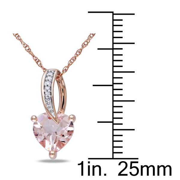 Gemstone Classics&#8482; 10kt. Rose Gold Heart Necklace