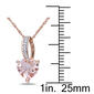 Gemstone Classics&#8482; 10kt. Rose Gold Heart Necklace - image 3