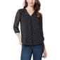 Womens Jones New York Kelly Long Sleeve V-Neck Dot Blouse - image 1
