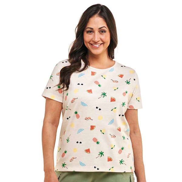 Petite Bonnie Evans Short Sleeve Summer Icons Tee - image 