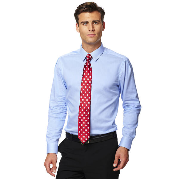 Mens Tom Baine Solid Slim Fit Long Sleeve Dress Shirt - image 