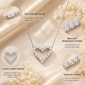 Saffron 0.5ctw. Moissanite Diamond Open Heart Pendant Necklace - image 7