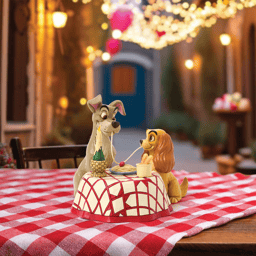 Jim Shore Disney Traditions Lady & Tramp Spaghetti Scene Figurine