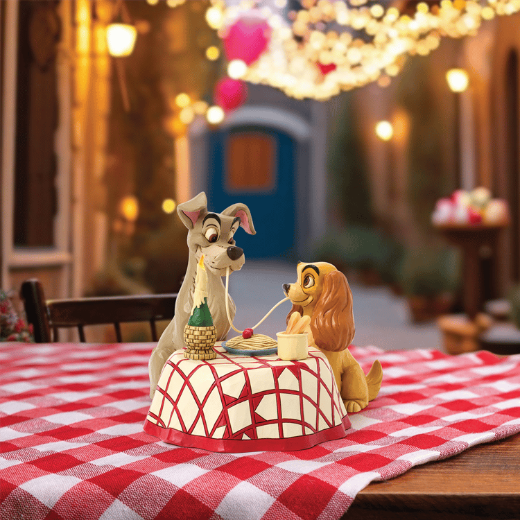 Jim Shore Disney Traditions Lady & Tramp Spaghetti Scene Figurine