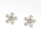 Rosa Rhinestones Flower Stud Earrings - image 1