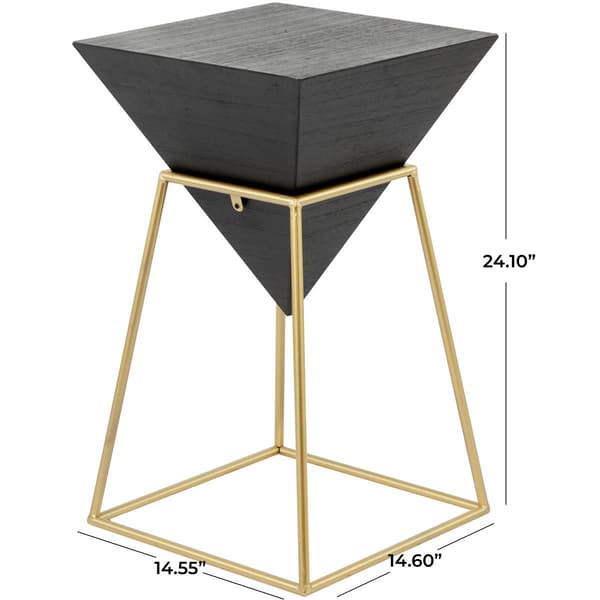 9th & Pike® Black Wood Modern Accent Table