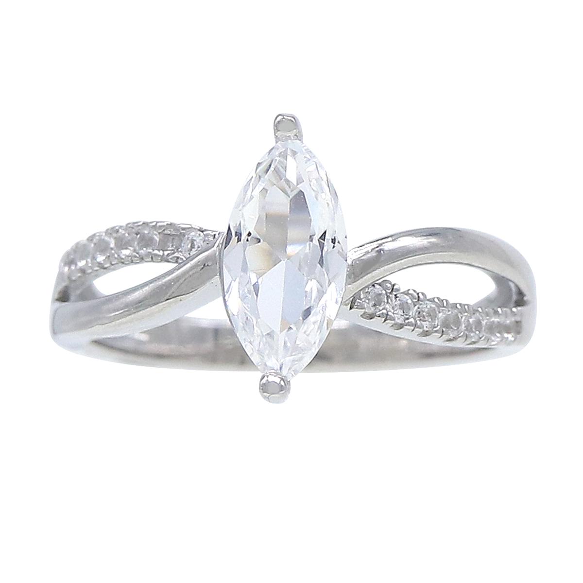 Gianni Argento Lab Created White Sapphire Statement Ring