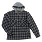 Mens Mountain Ridge(R) Flannel Hooded Jacket - Blue/Black - image 1
