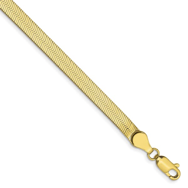 Unisex Gold Classics&#8482;10kt. 4.0mm Silky Herringbone Chain Bracelet