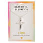 Beautiful Blessings Silver-Tone CZ Marquis Cross Necklace - image 1
