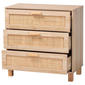 Baxton Studio Sebille Light Brown Wood 3-Drawer Storage Chest - image 2