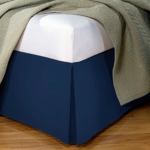 Fresh Ideas Tailored Bed Skirt - Navy - image 