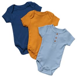 Baby Boy &#40;NB-9M&#41; Chick Pea 3pk. Thermal Rib Knit Bodysuits