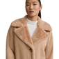Womens NVLT Long Sueded Coat with Faux Fure Lining - image 4