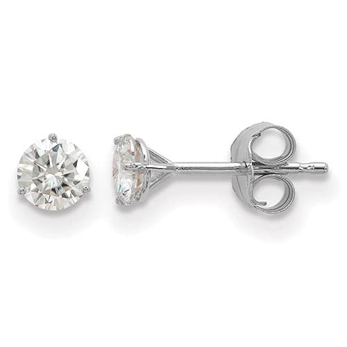 True Light™ 4.0mm Moissanite Martini Post Earrings