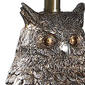 HomeRoots 28in. Antiqued Silver Resin Owl Table Lamp - image 3