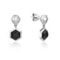 Gemminded Sterling Silver 6mm Hexagonal Black Onyx Earrings - image 3