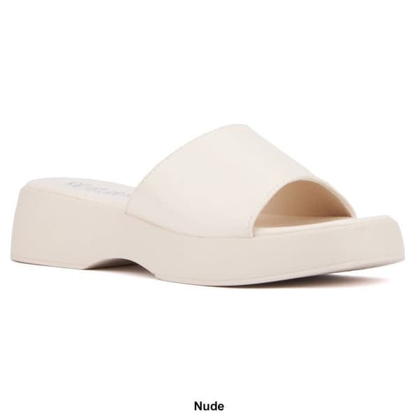 Womens Olivia Miller Ambition Platform Slide Sandals