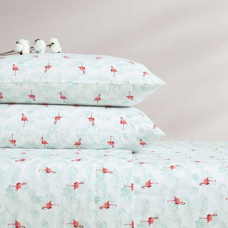 Tommy Bahama Flamingo Santa 200TC 4pc. Sheet Set