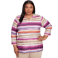 Plus Size Alfred Dunner Urban Legend Watercolor Biadere Beaded S - image 1